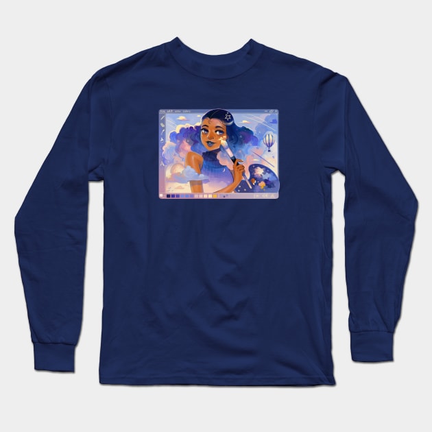 Painting Clouds Long Sleeve T-Shirt by GDBee